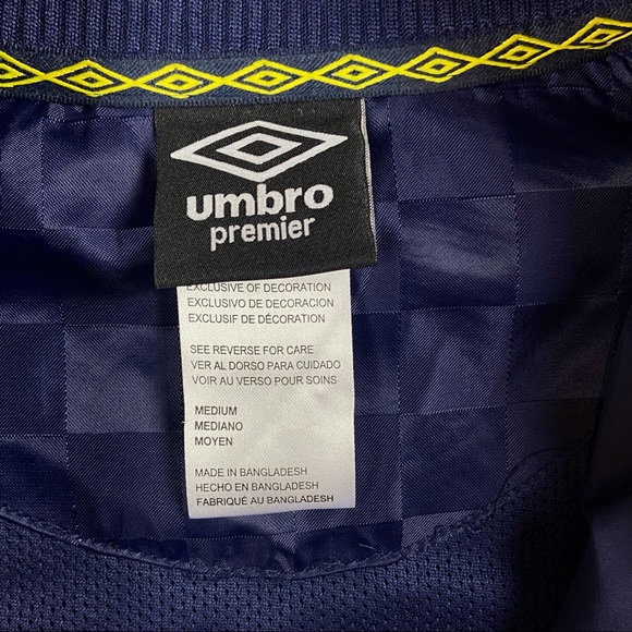 Umbro Premier League Men’s Sporty Style Blue Button Up Jacket Size Medium NEW - Picture 3 of 9
